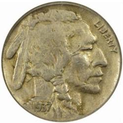 1937-D Buffalo Nickel. FS-020.2. 3-Legged. VF-30 (ANACS).