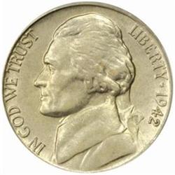 1942-D/Horizontal D Jefferson Nickel. FS-027. AU-58 (PCGS).