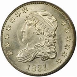 1831 Capped Bust Half Dime. V-3, LM-7. Rarity-2. MS-66 (PCGS).