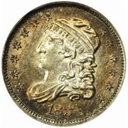 1834 Capped Bust Half Dime. V-1, LM-2. Rarity-1. MS-62 (ANACS).