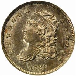 1835 Capped Bust Half Dime. V-5, LM-8.1. Rarity-2. Small Date, Large 5C. MS-61 (ANACS).