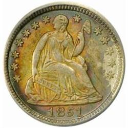 1851 Seated Liberty Half Dime. MS-64 (ANACS).