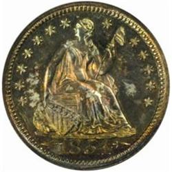 1854 Seated Liberty Half Dime. Arrows. Proof-65 (NGC).