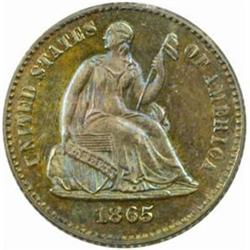 1865 Seated Liberty Half Dime. Proof-63 (PCGS).