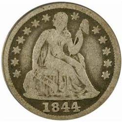 1844 Seated Liberty Dime. VG-8 (PCGS).