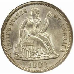 1883 Seated Liberty Dime. MS-64 (NGC).