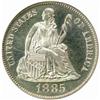 Image 1 : 1885 Seated Liberty Dime. Proof-63 Cameo (PCGS).
