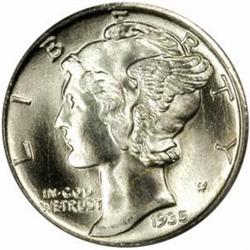 1935-S Mercury Dime. MS-67 (PCGS).