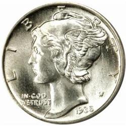 1935-S Mercury Dime. MS-65 FB (PCGS).