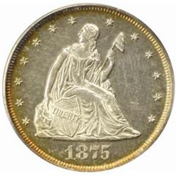 1875 Twenty-Cent Piece. Proof-63 Cameo (PCGS).