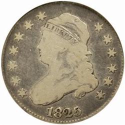 1825/3 Capped Bust Quarter. B-2. Rarity-2. VG-8 (NGC).