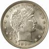Image 1 : 1892 Barber Quarter. MS-64 (NGC).