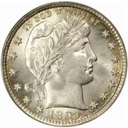1897 Barber Quarter. MS-64 (PCGS).