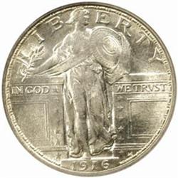 1916 Standing Liberty Quarter. MS-64 FH (PCGS).
