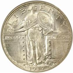 1917-D Standing Liberty Quarter. Type I. MS-66 FH (PCGS).