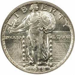 1918-S Standing Liberty Quarter. MS-65 (NGC).