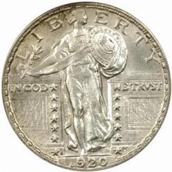 1920-S Standing Liberty Quarter. MS-64 (PCGS).