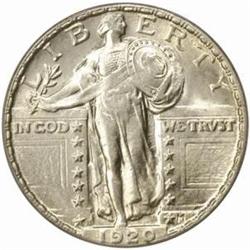 1920-S Standing Liberty Quarter. MS-62 (PCGS).