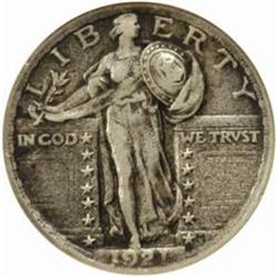 1921 Standing Liberty Quarter. EF-45 (ANACS).