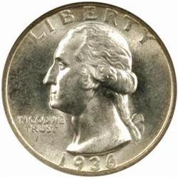 1936-D Washington Quarter. MS-65 (NGC).