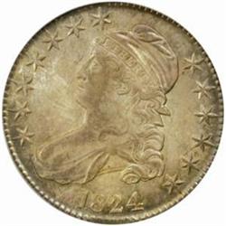 1824 Capped Bust Half Dollar. O-115. Rarity-2. MS-64 (PCGS).