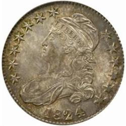 1824 Capped Bust Half Dollar. O-116. Rarity-3. MS-64 (PCGS).