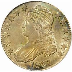 1827 Capped Bust Half Dollar. O-135. Rarity-3. Square Base 2. MS-62 (PCGS).