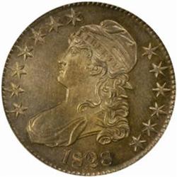1828 Capped Bust Half Dollar. O-102. Rarity-2. Curl Base, No Knob 2. MS-65 * (NGC).