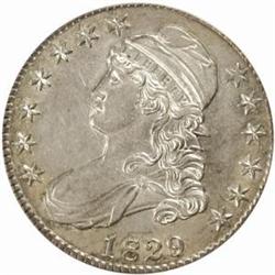1829/7 Capped Bust Half Dollar. O-101a. Rarity-1. AU-53 (PCGS).