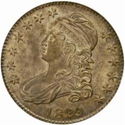 1829/7 Capped Bust Half Dollar. O-102. Rarity-2. MS-61 (NGC).