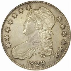 1829 Capped Bust Half Dollar. O-107. Rarity-4. MS-60 (ANACS).