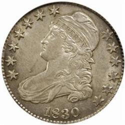 1830 Capped Bust Half Dollar. O-103. Rarity-1. Small 0. AU-53 (PCGS).