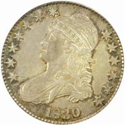 1830 Capped Bust Half Dollar. O-103. Rarity-1. Small 0. AU-53 (PCGS).