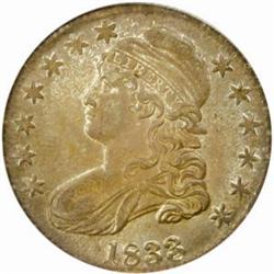 1833 Capped Bust Half Dollar. O-105. Rarity-2. AU-58 (PCGS).