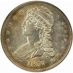 1837 Capped Bust Half Dollar. Reeded Edge. AU-58 (NGC).