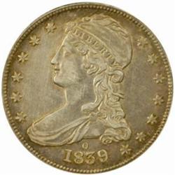 1839-O Capped Bust Half Dollar. Reeded Edge. EF-40 Lightly Cleaned (Uncertified).