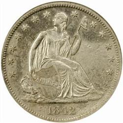 1842-O Seated Liberty Half Dollar. Reverse of 1842. Shipwreck Effect (NGC).
