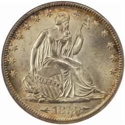 1873-CC Seated Liberty Half Dollar. WB-103. Arrows. MS-64 (NGC).