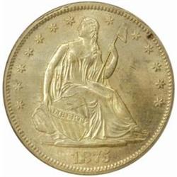 1875-S Seated Liberty Half Dollar. MS-64 (NGC).
