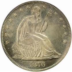 1876 Seated Liberty Half Dollar. Proof-63 (PCGS).