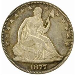 1877 Seated Liberty Half Dollar. MS-62 (PCGS).