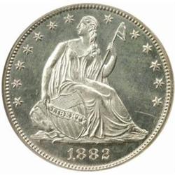 1882 Seated Liberty Half Dollar. MS-66 PL (NGC).