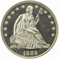 1889 Seated Liberty Half Dollar. Proof-64 Cameo (NGC).