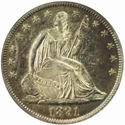 1891 Seated Liberty Half Dollar. MS-62 (ANACS).