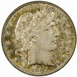 1892-O Barber Half Dollar. AU-58 (PCGS).