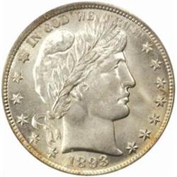 1893 Barber Half Dollar. MS-64 (PCGS).