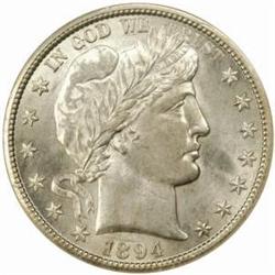1894-S Barber Half Dollar. MS-64 (NGC).