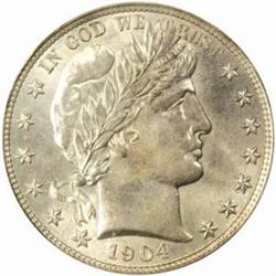 1904 Barber Half Dollar. MS-64 (PCGS).