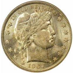 1907 Barber Half Dollar. MS-64 (NGC).