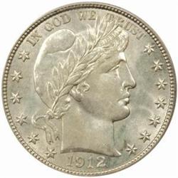 1912-S Barber Half Dollar. MS-64 (PCGS).